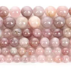 Fashion Natural Stone  Pink Opal Charm Loose Bead DIY Round Beads Jewelry Accessories