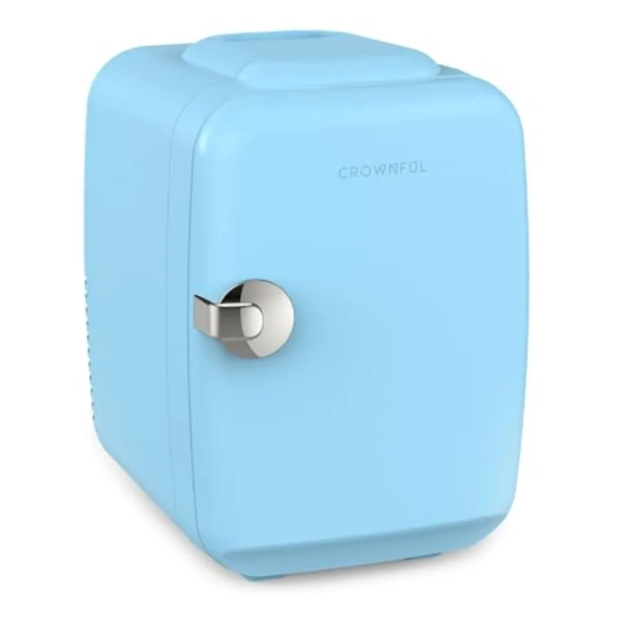 

Mini Fridge, 4 Liter/6 Can Portable Cooler and Warmer Personal Fridge for Skin Care, Cosmetics, Food, Great for Bedroom, Office