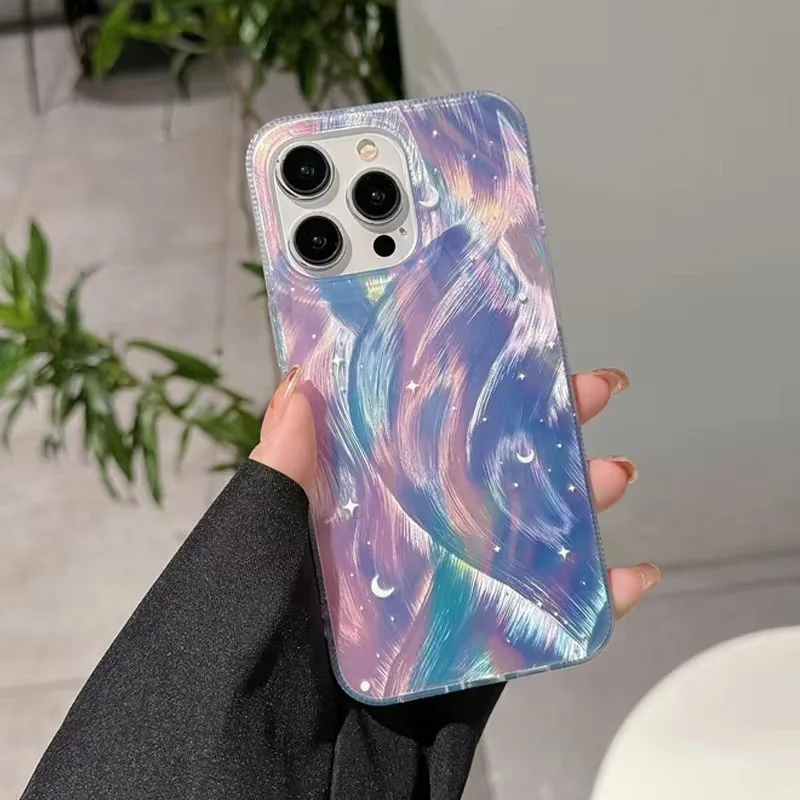 Fashion Glitter Starry Gradient Phone Case For Xiaomi Redmi Note 10 11 12  13 14  Pro Plus 5G 12 13 13C 4G Silicone Matte Cover view 3
