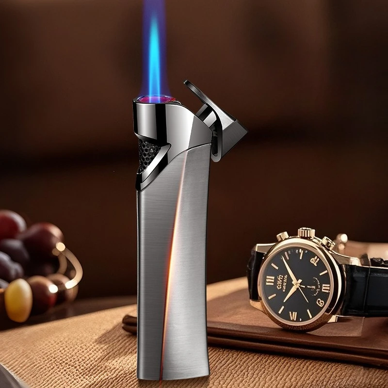 

Butane Gas Mini Torch Lighter Metal Windproof and High Flame Smoking Accessories Portable Cigarette Lighters for Men's Gift