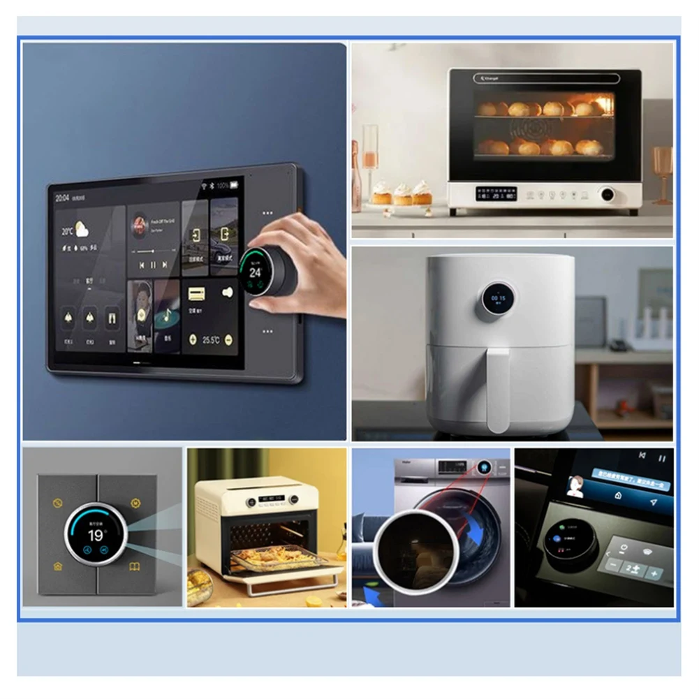 A33T-ESP32 S3 2,1 Polegadas Rodada Rotativa LCD Touch Knob Desenvolvimento Bluetooth Wifi LVGL Preto