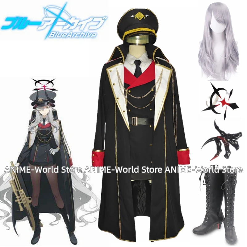 Game Blue Archive Hanuma Makoto Cosplay Costume Cosplay Dress Suit Hat Wig Property Headwear Shoes Halloween Custom Made