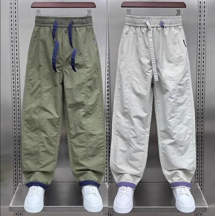 

Новые модные повседневные брюки-карго в стиле пэчворк для мужчин, молодежные свободные прямые брюки, универсальные спортивные длинные штаны на весну-осень 2025 года