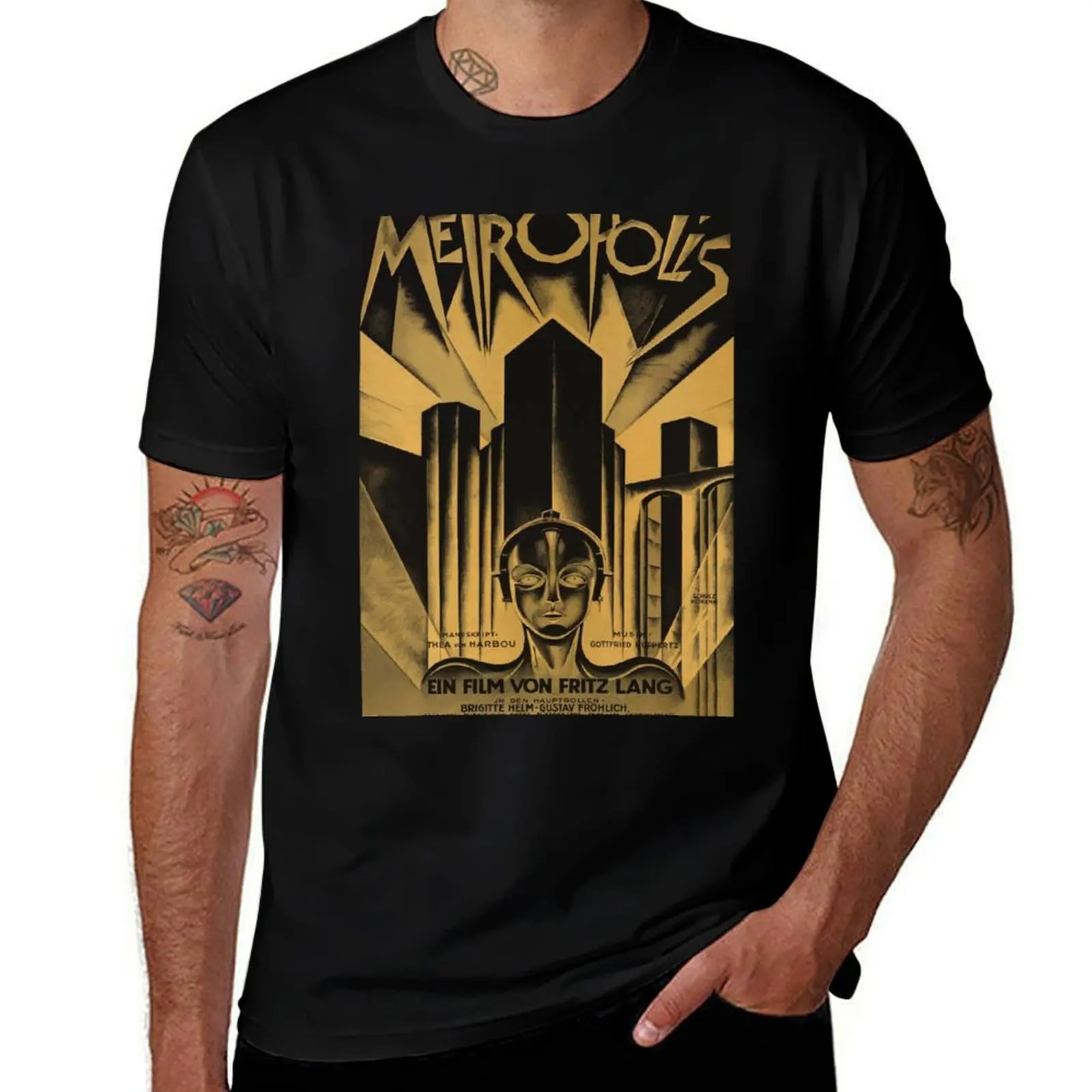 

Metropolis, Fritz Lang, 1926 - vintage movie poster, b&w T-Shirt Big Size Simple T-Shirt