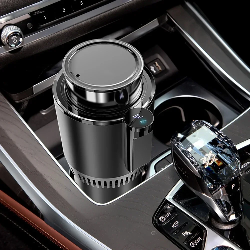 2 In1 Hot And Cold Car Cup Drinks Holder Home Fast Refrigeration Cooling/Heating Mini Touch Screen Beverage Mug Drink Can