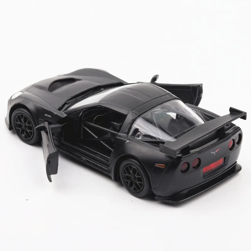 1/36 Chevrolet Corvette C6-R Toy Car Model For Children RMZ CiTY Diecast Racing Miniature Pull Back Collection Gift for Kid Boys