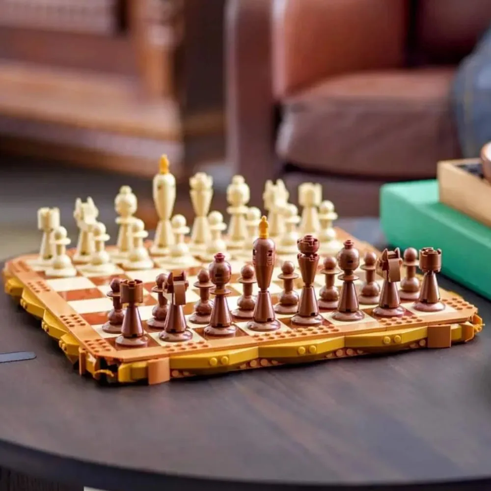 

MOC Traditional Chess Set Building Block Bricks Puzzle Chess Set Top Grade Children Gift Board Game Toys ﻿ ﻿