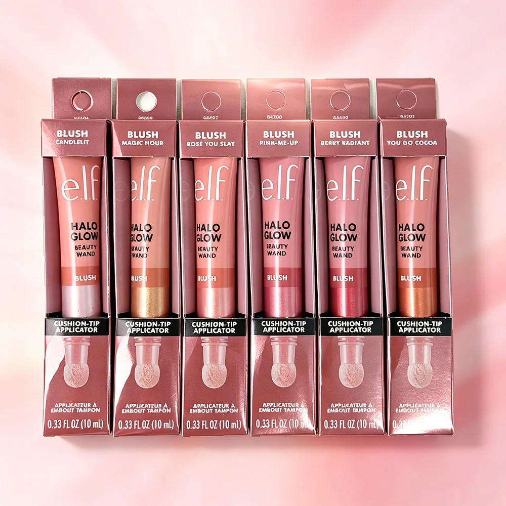 E.l.f. Halo Glow Liquid Blush Stick 6 Shades Long Wear Non-Caking Lovely Dewy Water Glow for Cheeks