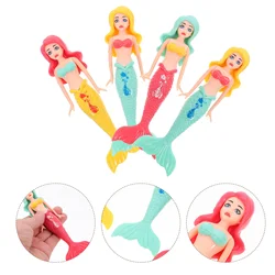 4 Pcs Diving Toys Child Swimming Pools for Toddlers Summer Mermaid Plastic