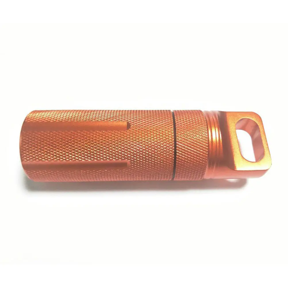 3Pcs Aluminum Waterproof Medicine Pill Container Portable Pill Case Keychain Tablet Holder Key Ring Clip Aluminum