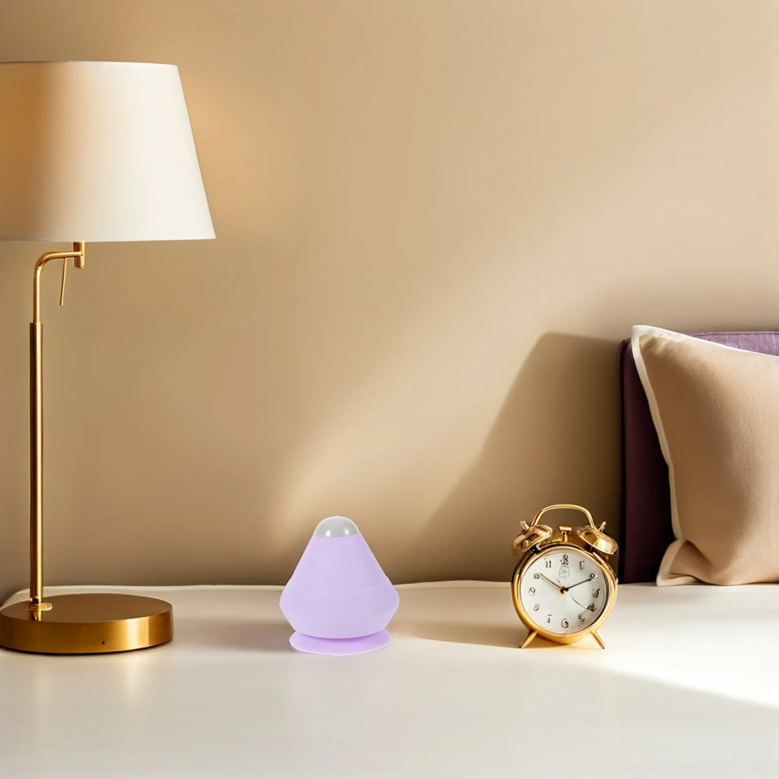 

Вибрационный массажный шарик для восстановления мышц спины, релаксация, портативный домашний офис, фиолетовый дизайн всасывания, глубокий триггер ткани