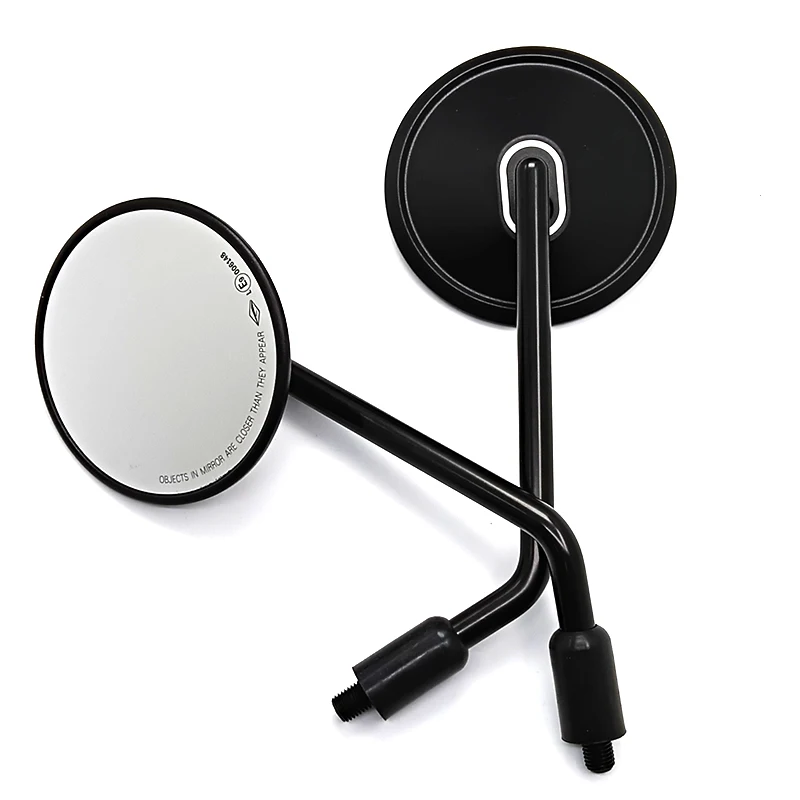 Motorcycle Modified Retro Handlebar Head Mirror Adjustable Universal Round Reverse Rearview Mirror 2Pcs/Pair