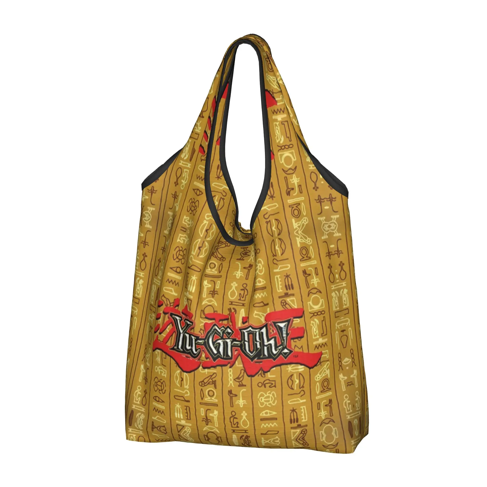 Cute Cartoon Game Yu Gi Oh  Shopping Tote Bags Portable Japane Anime Comic  Groceries Shopper Shoulder Bag