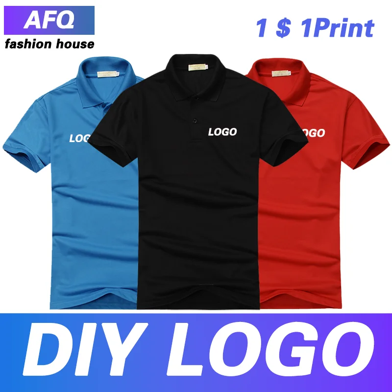 Customized T-shirt lapel summer company overalls short-sleeved clothes printed LOGO customized culture POLO shirt embroidery.