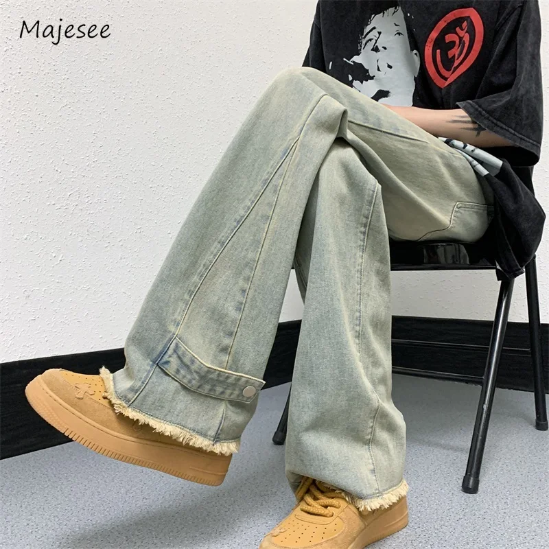 

S-3XL Jeans Men American Retro Chic Harajuku Spring Hip Hop High Street Unisex College Males Denim Clothing Basic Stylish Summer