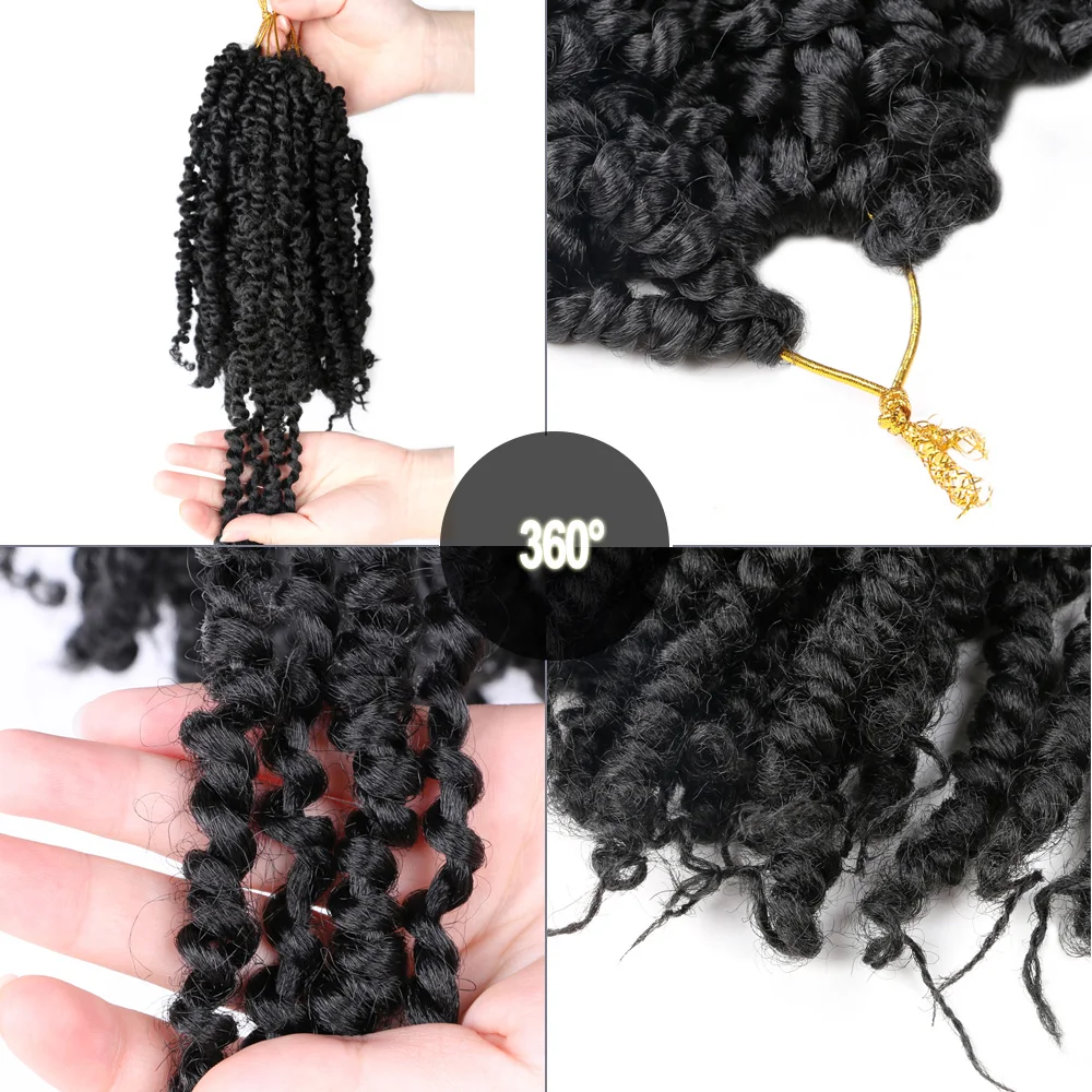 Волосы Passion Twist, предварительно скрученные волосы Ombre Passion Twist, вязанные крючком, 8 упаковок, предварительно закрученные волосы Passion Twist для женщин, девочек и детей