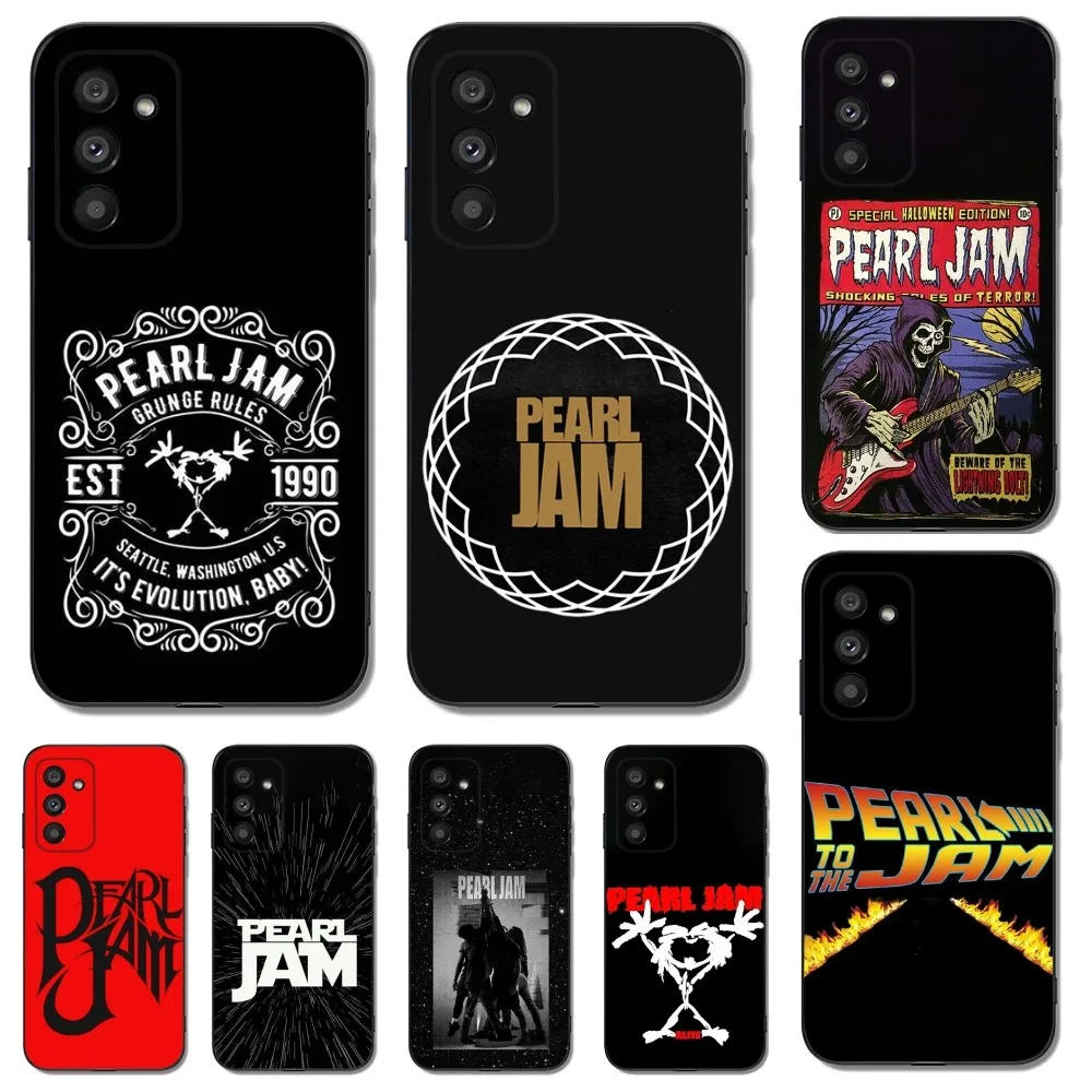 P-Pearl Jam R-Rock Band Phone Case for SamsungS24,S23,S22,S21,S20 Ultra Pro S10,S30Plus,20 Ultra Black Cover