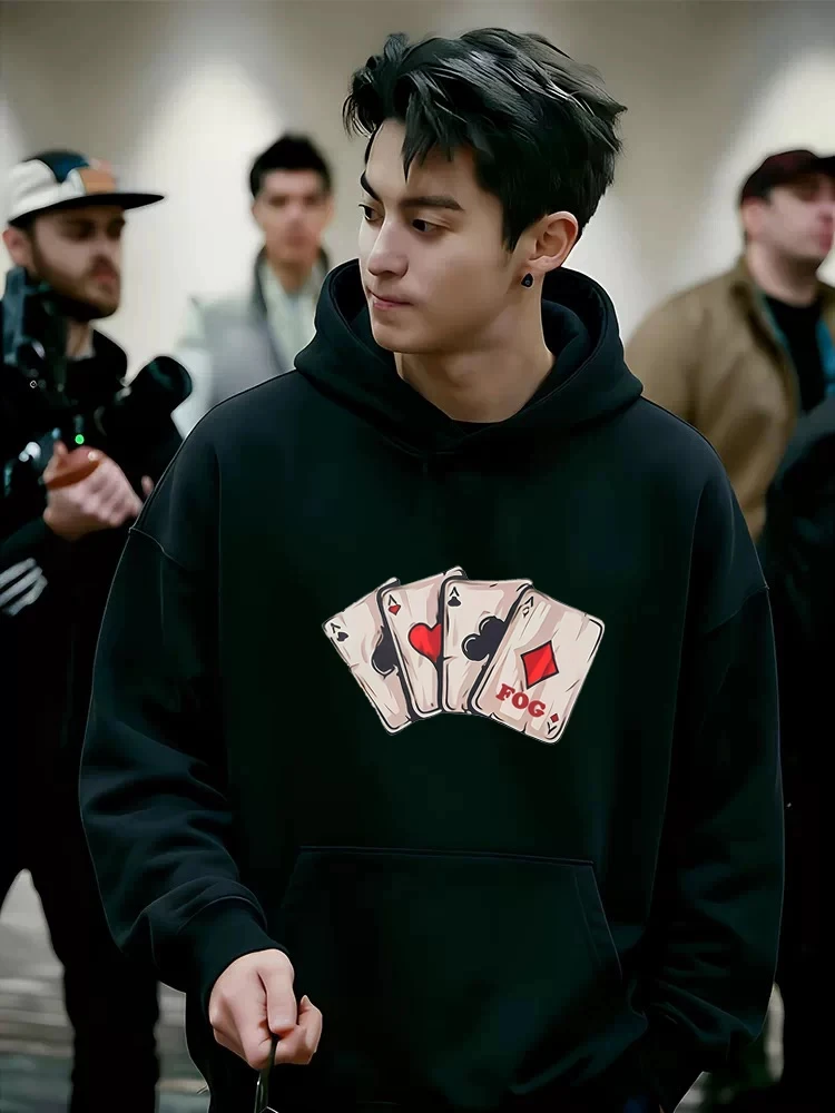wang-jiajie-poker-print-hoodie-unisex-loose-winter-jacket-youth-standard-fit-sweatshirt-couple's-casual-outerwear