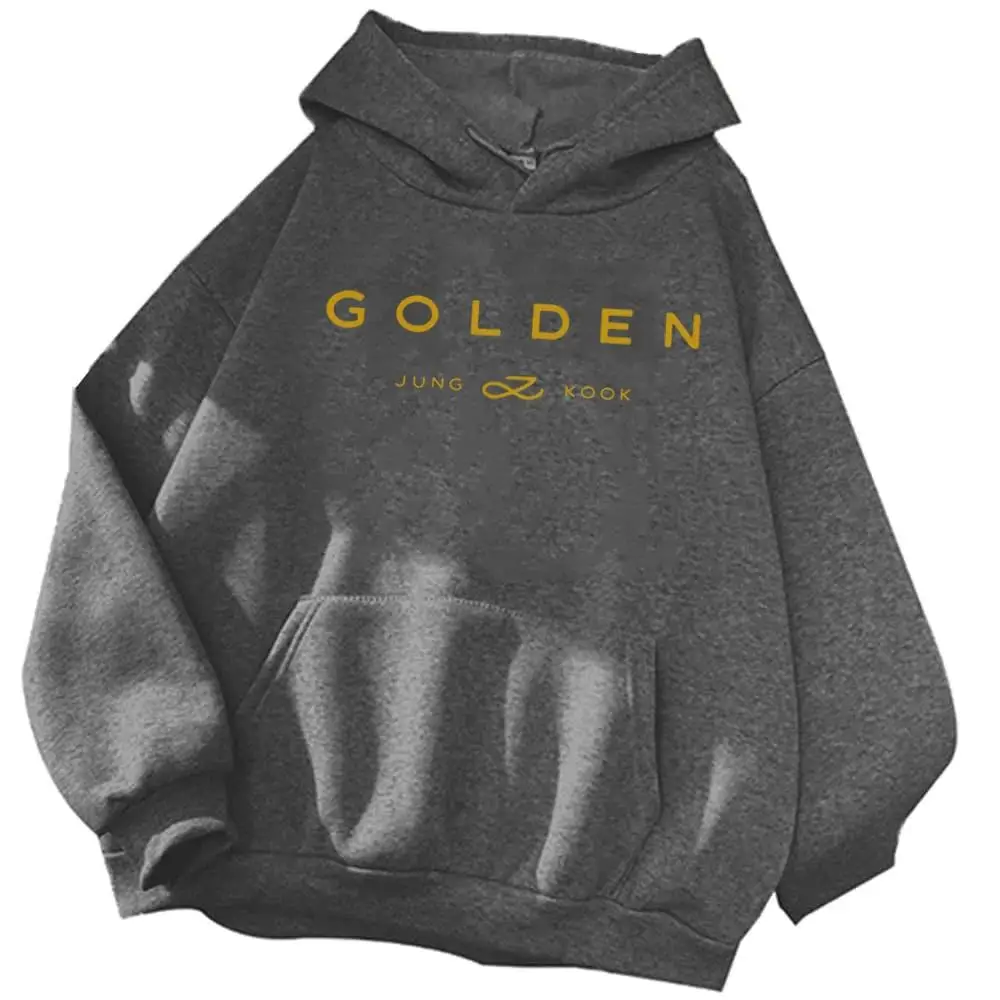 2024 Hot Hoodie Jungkook Kpop Hoodie Vintage Sweatshirt Sudaderas Winter Warm Golden Album Merch Unisex Hoodies Man Woman