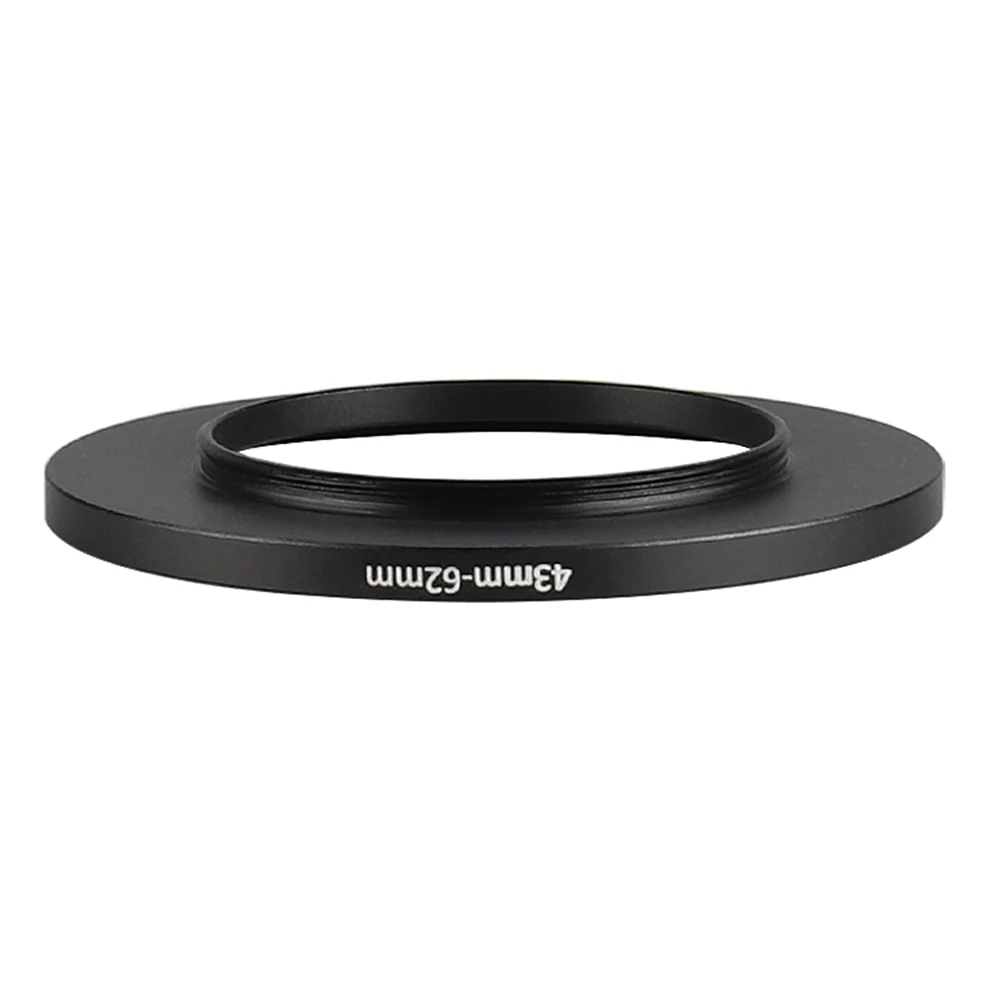 Aluminum Black Step Up Filter Ring 43mm-62mm 43-62 mm 43 to 62 Filter Adapter Lens Adapter for Canon Nikon Sony DSLR Camera Lens