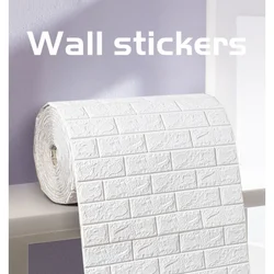 70cmx1/3/5/10m 3D Wallpaper Self-adhesive Antique Foam Brick Wallpaper Living Room Bedroom Waterproof 3d Wall Sticker Home Decor