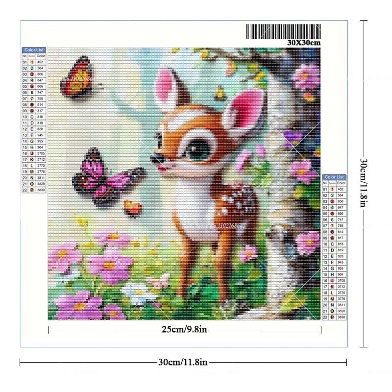 5d Diamond Art Supplies Animal Fawn In Forest New Arrivals Diamond Painting Kit Butterfly Cross Stitch Arts And Crafts 30X30