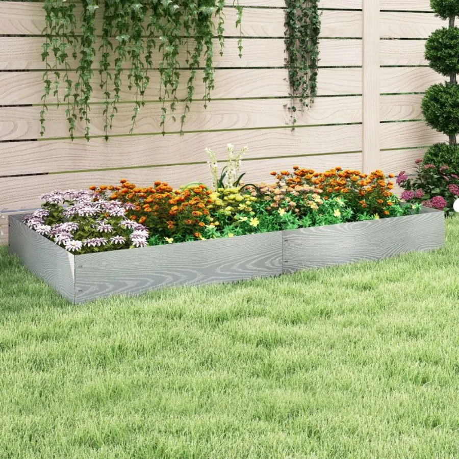 

6Pack 20 FT Galvanized Metal Landscape Edging for Lawn