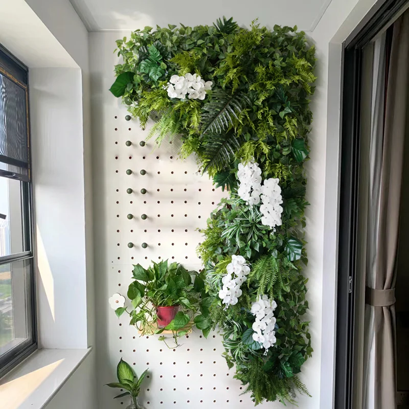 LMM simulated green plant wall three-dimensional plant wall landscaping indoor wall fake flower decoration