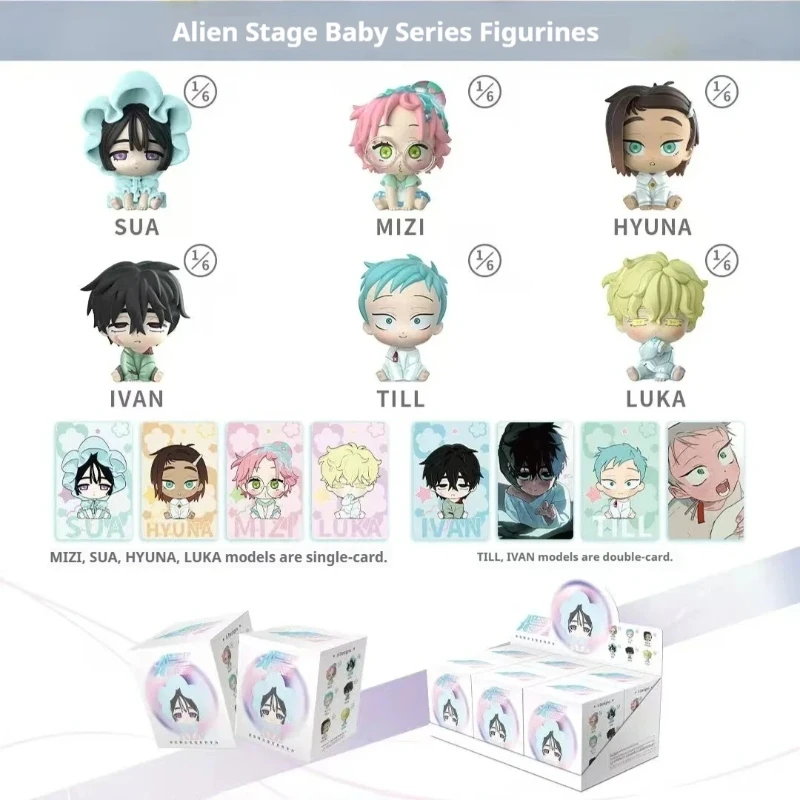 【En stock】 Nouveauté : Boîte mystère de la série Alien Stage Baby – Figurines de collection mignonnes Mizi, Sua, Ivan, Luka, Hyuna – Cadeau pour les fans
