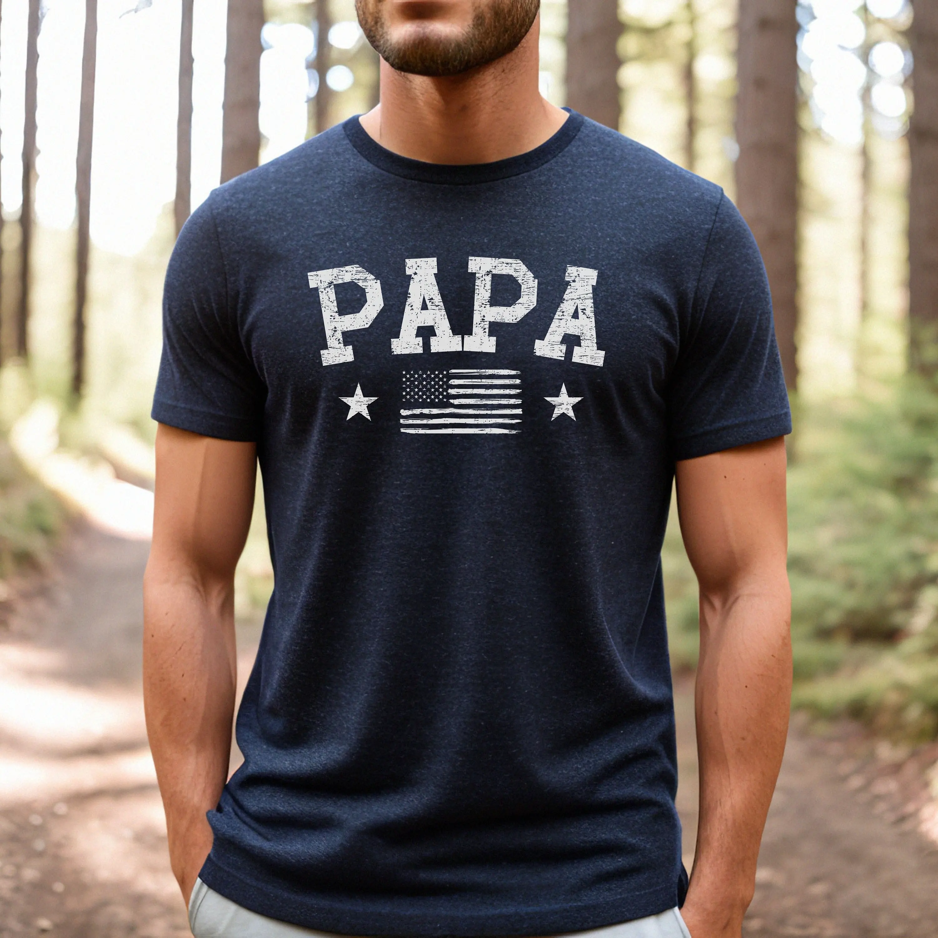 

Патриотическая футболка Papa 4 июля