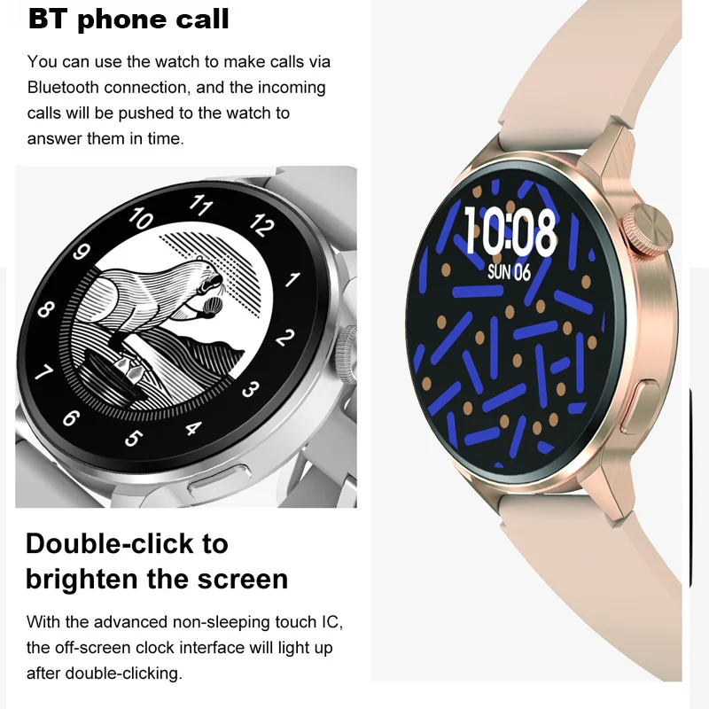 Reloj inteligente DT4 + para hombre, rastreador GPS 390*390, llamada Bluetooth, NFC, asistente de voz, contraseña, carga inalámbrica, reloj inteligente para mujer