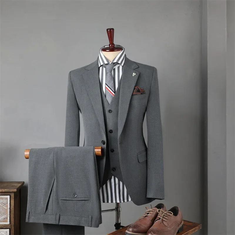 Traje de novio de negocios personalizado para hombres, ropa Formal de boda, 62