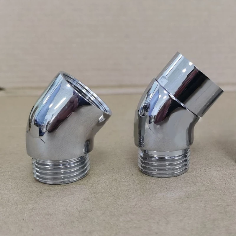 Adaptador giratorio cabezal ducha Universal 135 grados, Conector ángulo ducha mano latón, junta manguera