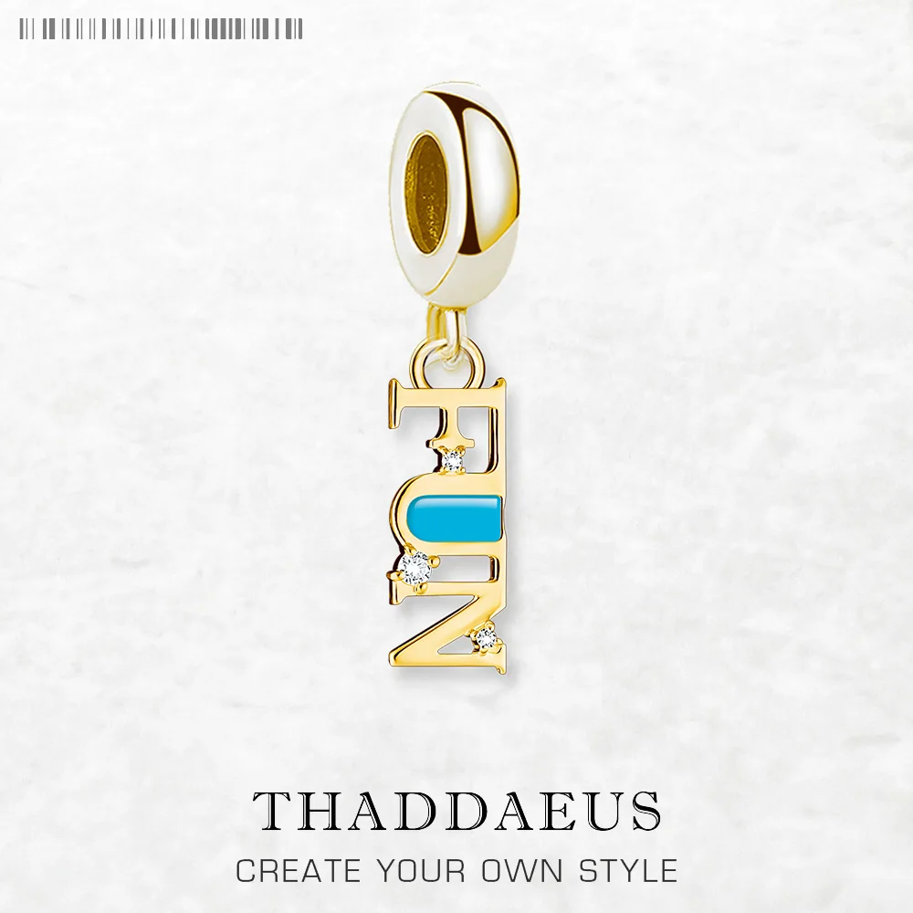 

Gold Plated Fun Pendant Dangle Charm Hot Sell Europe Fine Jewelry European 925 Sterling Silver Trendy Gift For Women