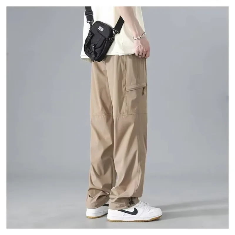 Japanese Korean Fashion Cargo Pants Men Summer Baggy Casual Pants Harajuku Joggers Streetwear New Men Clothing Sweatpants