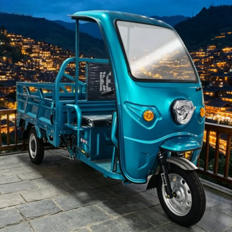 72V 1200W Electric Cargo Tricycle Open Body 800kg Capacity 3 Wheel for Warehouse Logistics and Farm Transport Sale