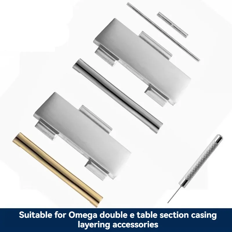 For Omega Constellation Double Eagle Strap Interface watch section pressure bar gold bar steel strip watch section sleeve
