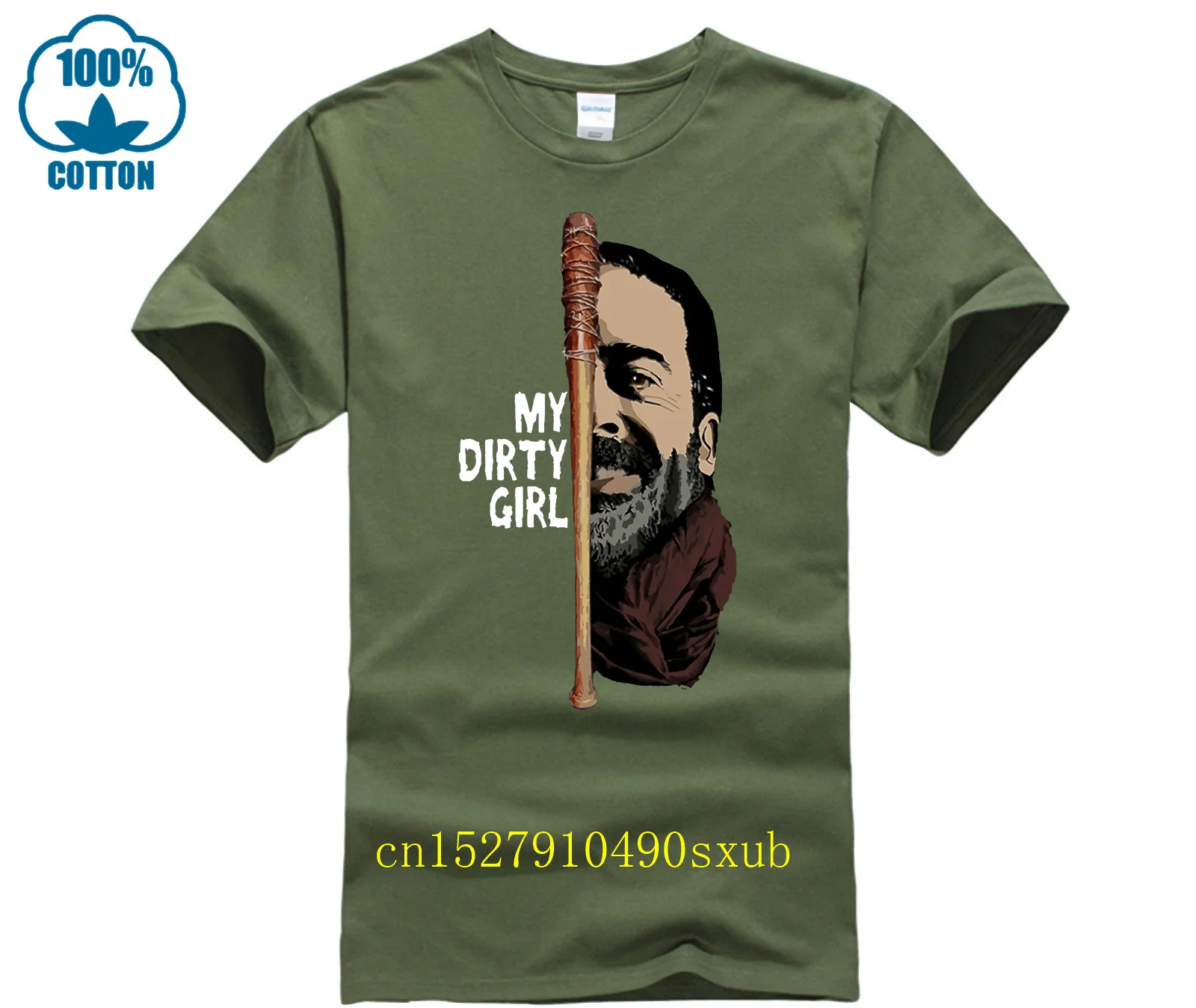 تي شيرت The Walking Dead Negan Lucille تي شيرت رجالي تلفزيوني برقبة دائرية وأكمام قصيرة تي شيرت ملابس شخصية علوية باللون الأسود #2