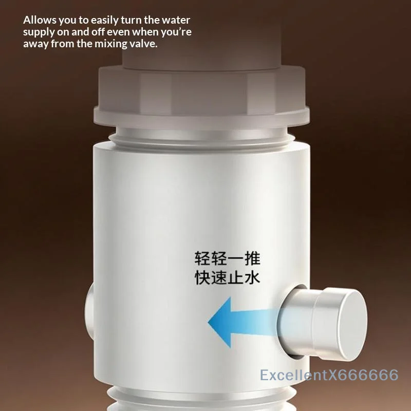 High Pressure Cleaning Nozzle with Water Stop Button Curved Shower Sprayer Toilet Gap Floor Drain Stain Washing,1/2'' Interface