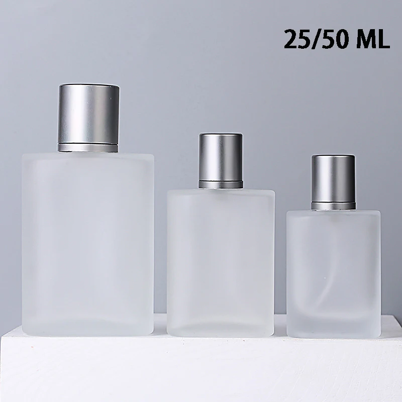 

25/50ml Screw Top Sandblasted Glass Perfume Bottle Liquid Spray Bottle Empty Bottle Dispenser Bottle Empty Makeup Fine Mist