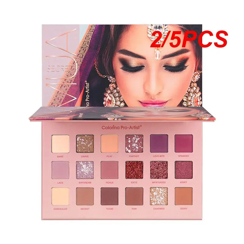 Palette de fards à barrage scintillants imperméables, poudre de maquillage longue durée, scintillante, haut de gamme, 18 couleurs, 256, 2 pièces, 5 pièces