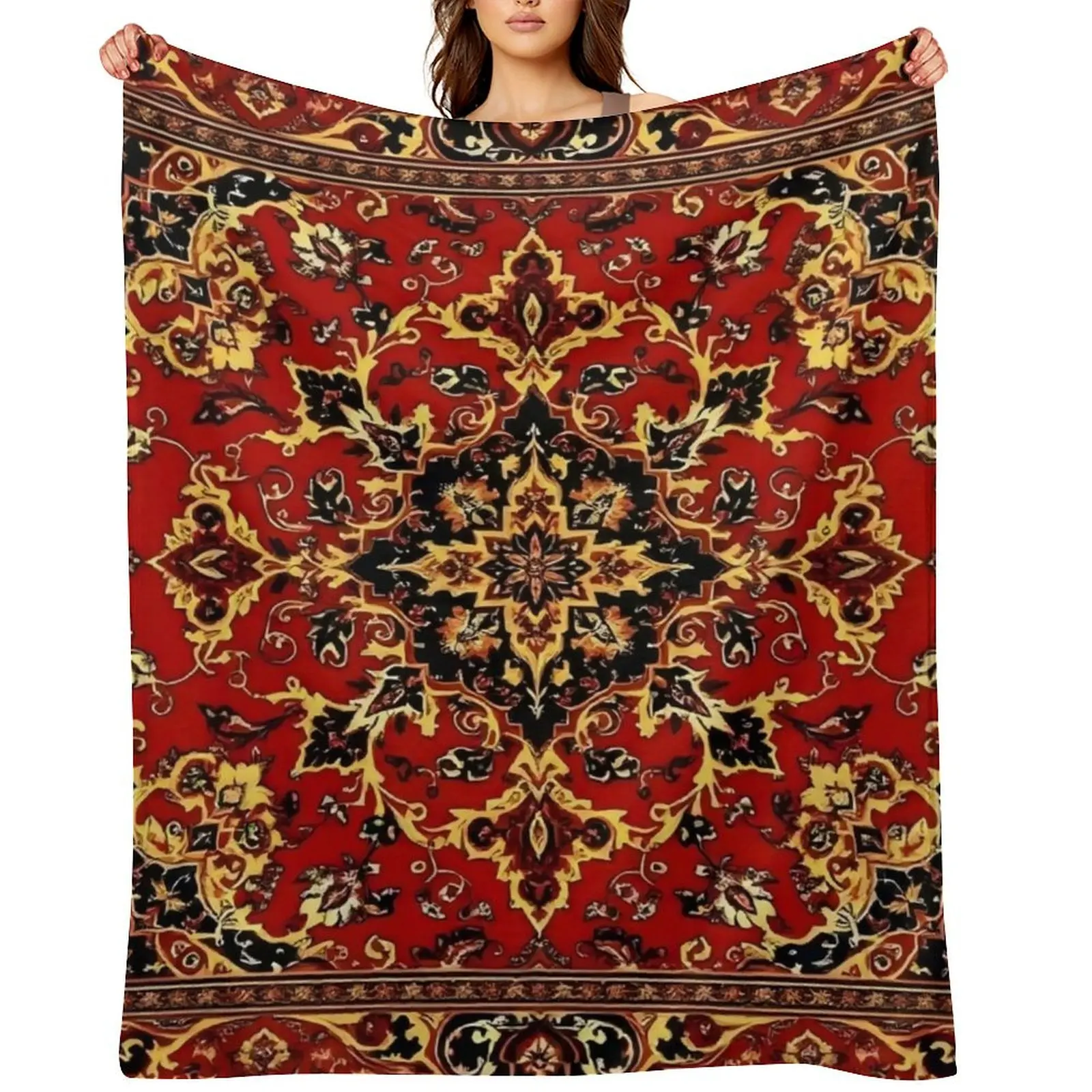 

17th Century Afghanistan Rug Print Throw Blanket Beautifuls Bed covers Sofa Quilt sofa bed Blankets