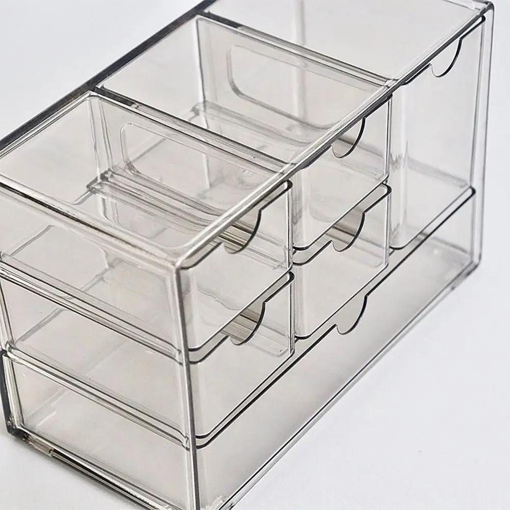 Transparent Drawer Storage Box Large Capacity Compartment Commodity Shelf Waterproof Multifunctional Storage Rack Household