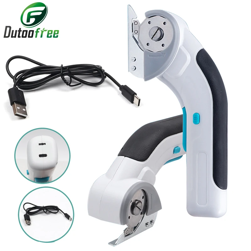 

3.6V USB Cordless Electric Scissors Rotary Cutter Rechargeable Home Tailor Electric Scissors for Cutting PVC Fabric/Leather