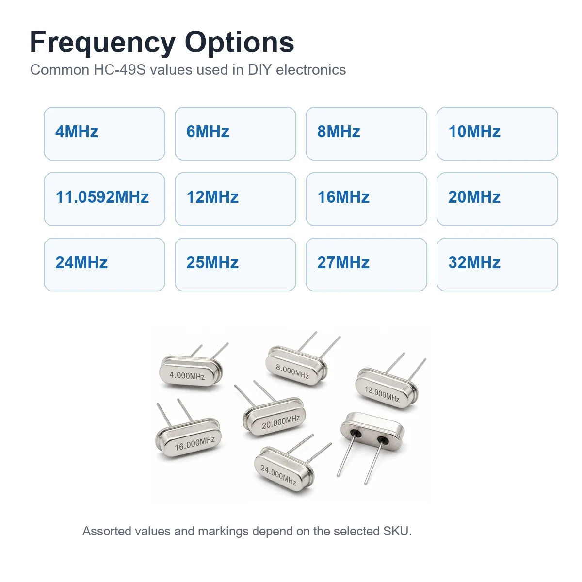 200PCS HC-49S 4-32MHz Passive Crystal Resonator 2-Pin DIP Through-Hole Quartz Clock Component for MCU Circuit view 3