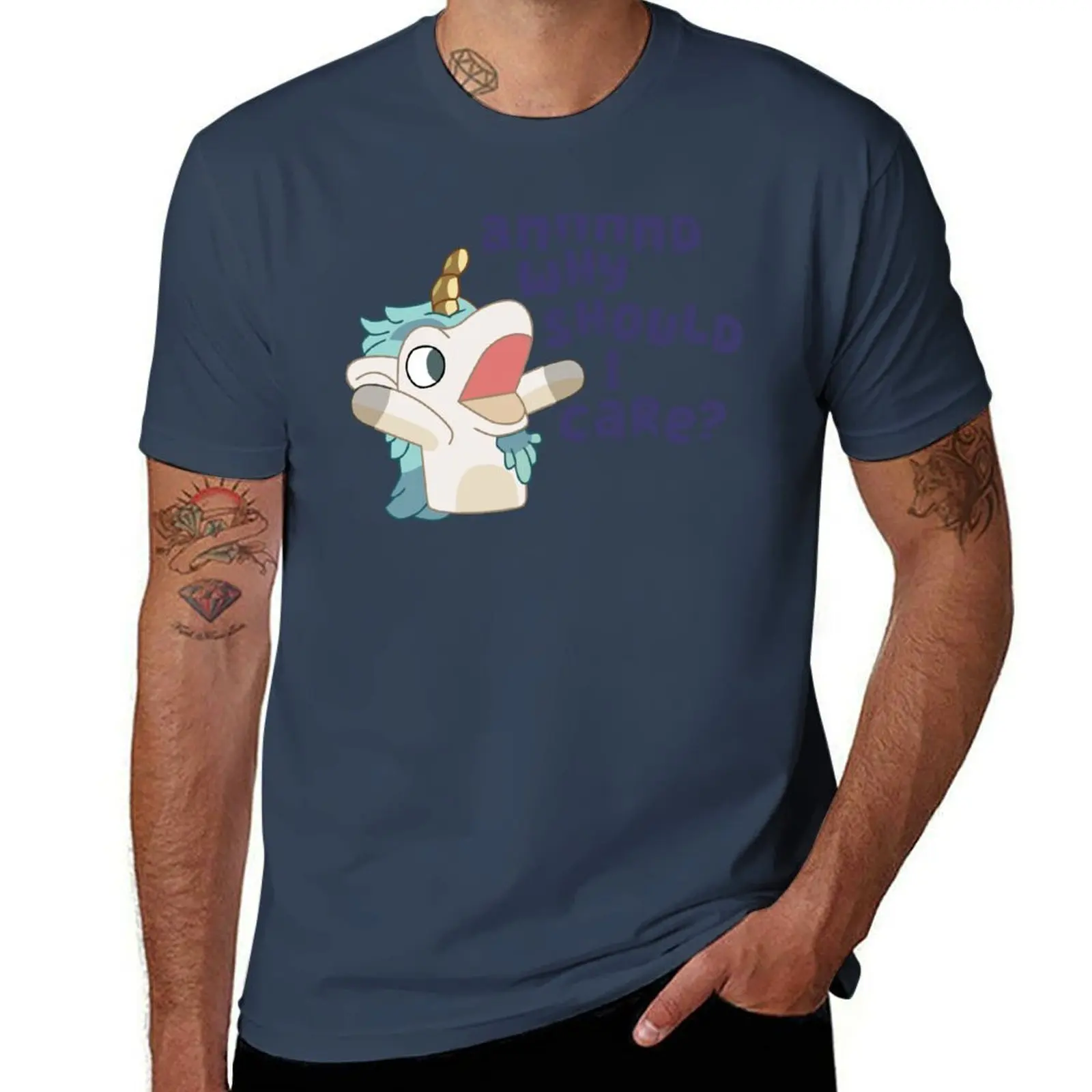 

Футболка Unicorse-And Why Should I Care, мужская однотонная футболка для мужчин, винтажная футболка с рисунком