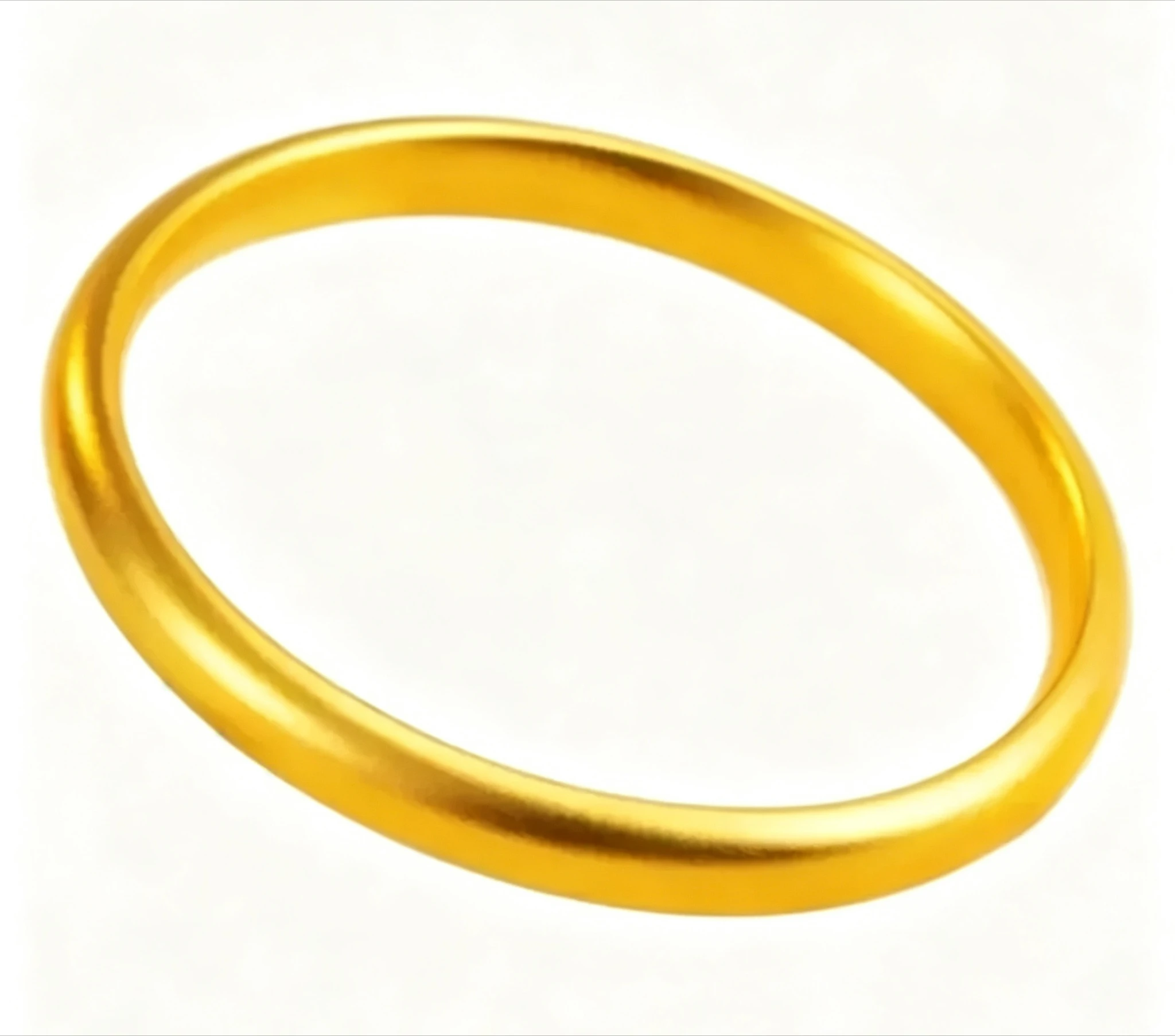 9999 Real Gold inherits loach back bracelet plain ring bracelet women wedding Valentine's Day gift