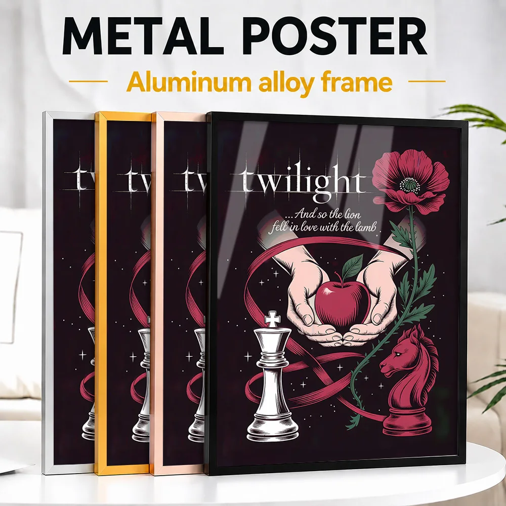 Twilight Saga Fan Metal Poster With Aluminum Alloy Frame Personalized Photo Epic Style Wall Art For Study Memorable Gamer Gift
