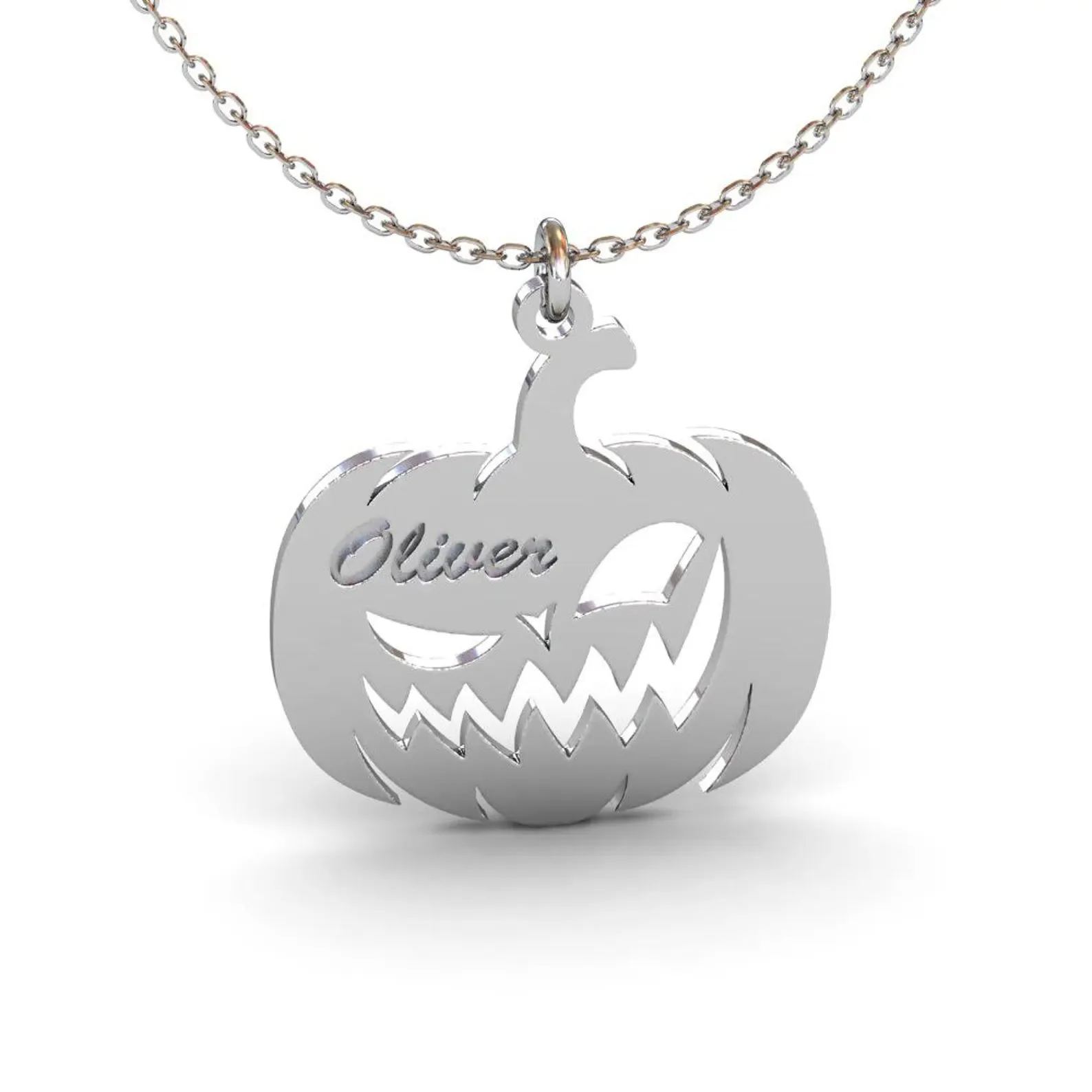 Halloween Pumpkin Necklace With Name Custom Pumpkin Necklace Pumpkin Jewelry Halloween Jewelry Pumpkin Pendant for Women Gift