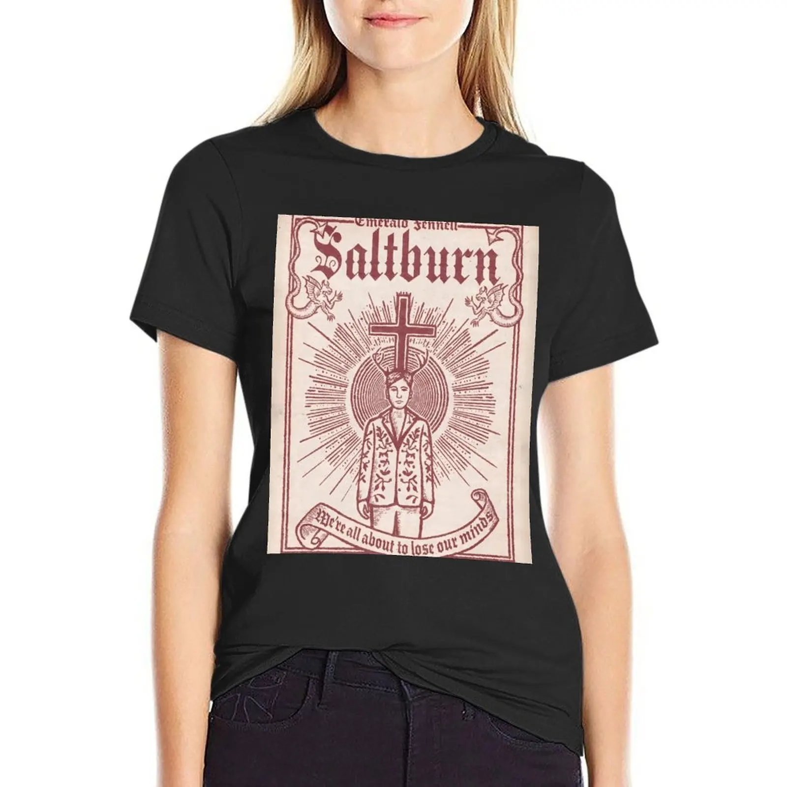 

Saltburn T-Shirt animal print shirt for girls Blouse t-shirt dress for Women sexy